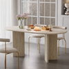 NAVIRO Wabi Sabi Travertine Dining Table