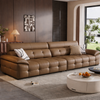 LORVEN Contemporary Leather Sofa