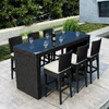 RAVIRO Contemporary Rattan Outdoor Bar Set