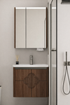 NIVARO Contemporary Metal Bathroom Vanity