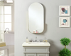 VELTOR Contemporary Metal Bathroom Mirror