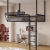 LOFTRA Industrial Metal Loft Bed Frame