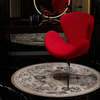 SWANEA Minimalistic Fabric Vanity Chair
