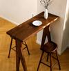 LORVAN Wabi Sabi Wooden Bar Table