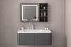 LUNARO Contemporary Metal Bathroom Vanity