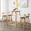 NORVIK Scandinavian Wooden Bar Stool