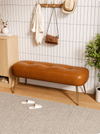 LORVEX Contemporary Leather Bench