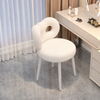 ELVORA Minimalistic Boucle Vanity Stool