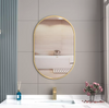 ELVORA Contemporary Metal Bathroom Mirror
