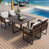 AVIRO Contemporary Rattan Outdoor Dining Set