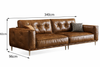 LIVARO Modern Leather Sofa