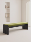 SKOGSVIK Contemporary Faux Suede Bench