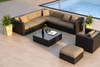 LUMARO Contemporary Rattan Outdoor Sofa