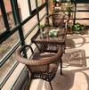 ELVARO Contemporary Plastic Outdoor Dining Set