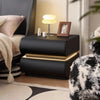 NOVARO Modern Leather Nightstand