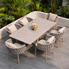 VELARO Contemporary Sintered Stone Outdoor Dining Set