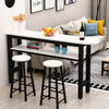 VARENO Industrial Wooden Bar Table