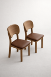 CALEN Scandinavian Leather Dining Chair