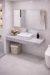 LUNARO Contemporary Stone Bathroom Vanity