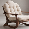 NARELI Scandinavian Fabric Armchair