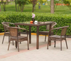 ELVARO Contemporary Plastic Outdoor Dining Set