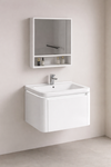 LUNARO Contemporary Metal Bathroom Vanity