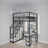 ELVORA Contemporary Metal Loft Bed Frame