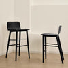 NORLEN Scandinavian Wooden Bar Stool