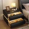 NOVARO Modern Leather Nightstand