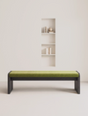 SKOGSVIK Contemporary Faux Suede Bench