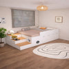 LUNARO Contemporary Wooden Bed Frame