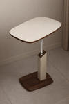 VARENO Contemporary Leather Side Table