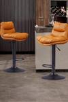 LAVENO Contemporary Leather Bar Stool