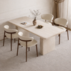 ELARA Wabi Sabi Travertine Dining Table