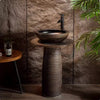 VARENO Industrial Ceramic Pedestal Sink