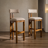 VELARO Contemporary Linen Bar Stool