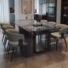 LAVIRO Modern Marble-Effect Dining Table