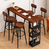 TORVEX Modern Wooden Bar Table