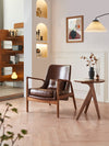 AARHUS Scandinavian Leather Armchair