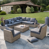 NORIVO Scandinavian Rattan Outdoor Sofa