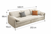 CREMIO Minimalistic Fabric Sofa Bed
