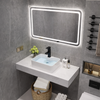 LUNARO Contemporary Stone Bathroom Vanity