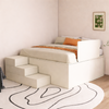 LUNARO Contemporary Wooden Bed Frame