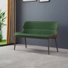 MELVIK Scandinavian Leather Bench With Backrest