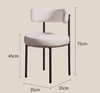 KREMSÄTE Contemporary Boucle Dining Chair