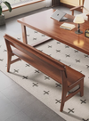 EKVALLA Scandinavian Bench With Backrest