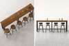 NORVI Scandinavian Wooden Bar Table