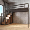 ALVINO Scandinavian Metal Loft Bed Frame