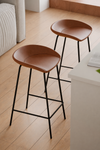 ZAREVO Contemporary Leather Bar Stool
