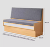 LJUSVIK Scandinavian Wooden Bench With Fabric Cushion